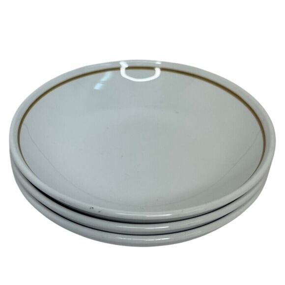 PYROCERAM 3 TableWare by CORNING Rimmed Brown Beige Dessert Bowls 5" - Picture 1 of 4